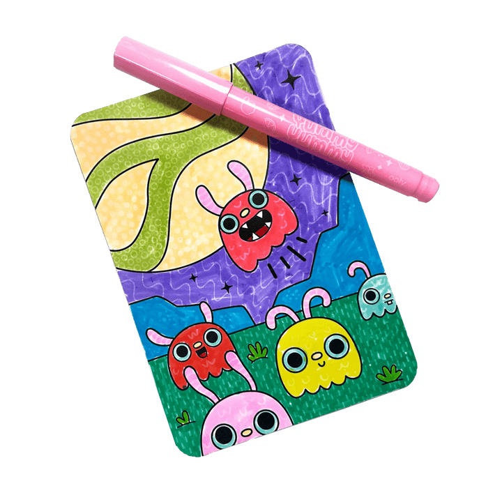 Undercover Art Hidden Pattern Coloring Activity Art Cards - Monster Aliens-Activity Pads-Tools 4 Teaching-Classroom Decor and More