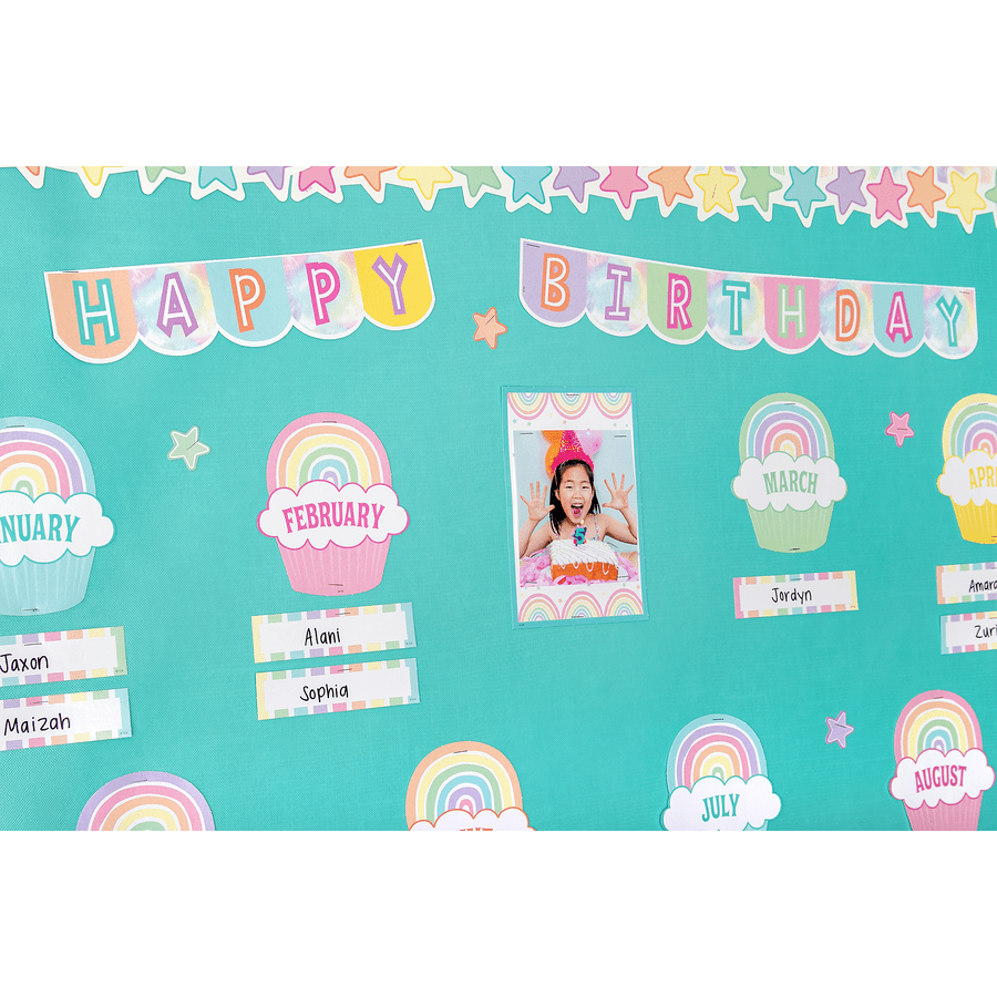Pastel Pop Happy Birthday Mini Bulletin Board-Birthday-Tools 4 Teaching-Classroom Decor and More
