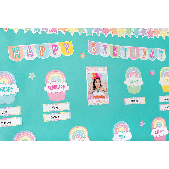 Pastel Pop Happy Birthday Mini Bulletin Board-Birthday-Tools 4 Teaching-Classroom Decor and More