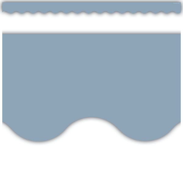 Classroom Cottage Blue Scalloped Border Trim-Borders-Tools 4 Teaching-Classroom Decor and More