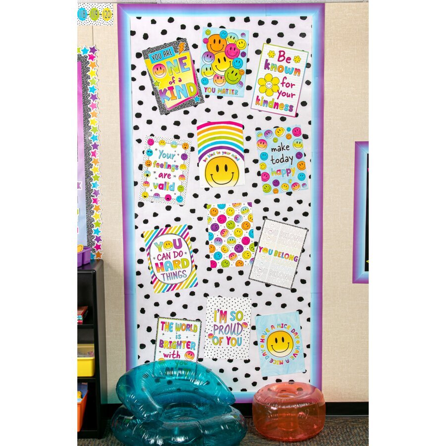 Better Than Paper® Bulletin Board Roll: Black Painted Dots on White-Bulletin Board Paper - Fadeless-Tools 4 Teaching-Classroom Decor and More