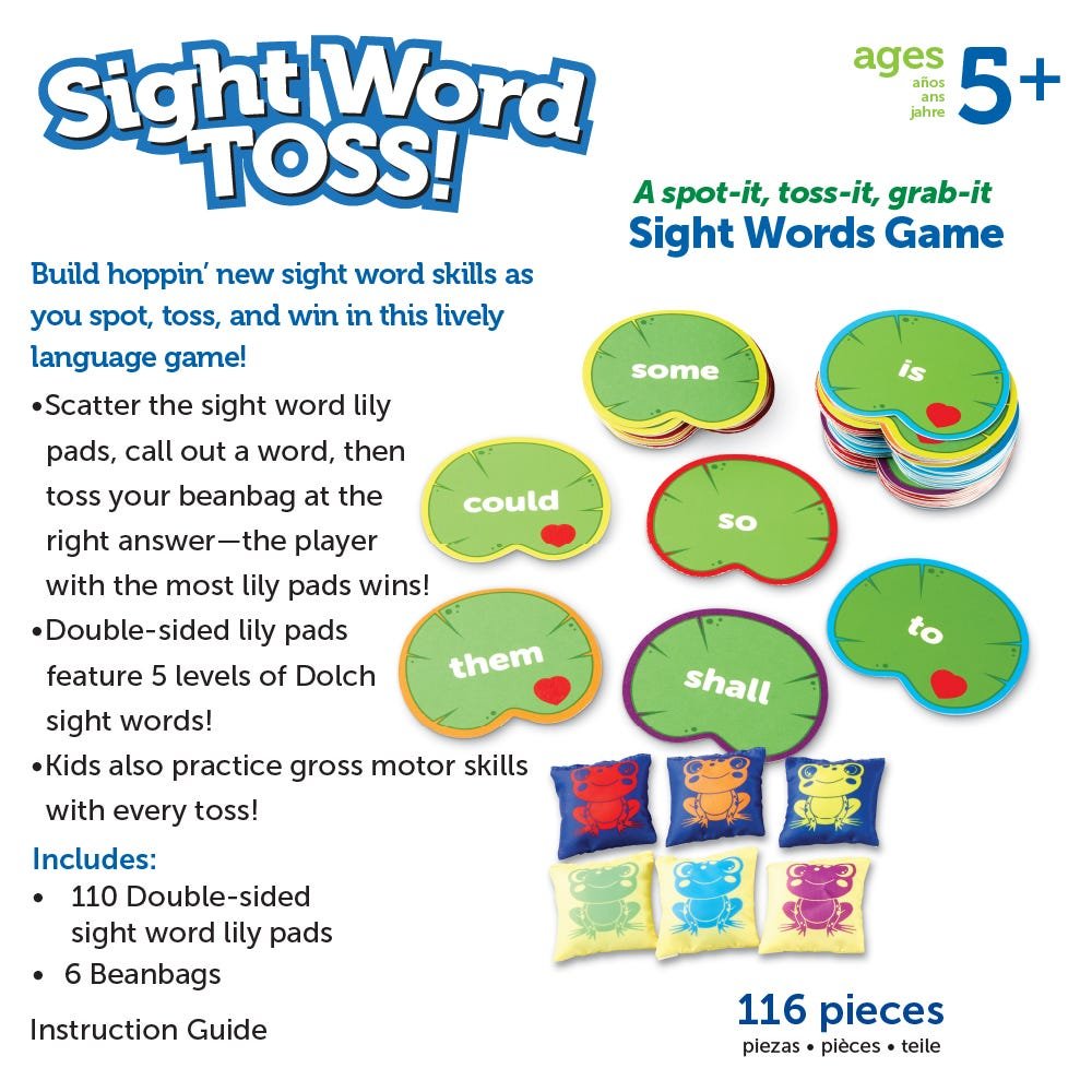 Sight Word Toss-Subjects - Reading - Sight Words-Tools 4 Teaching-Classroom Decor and More