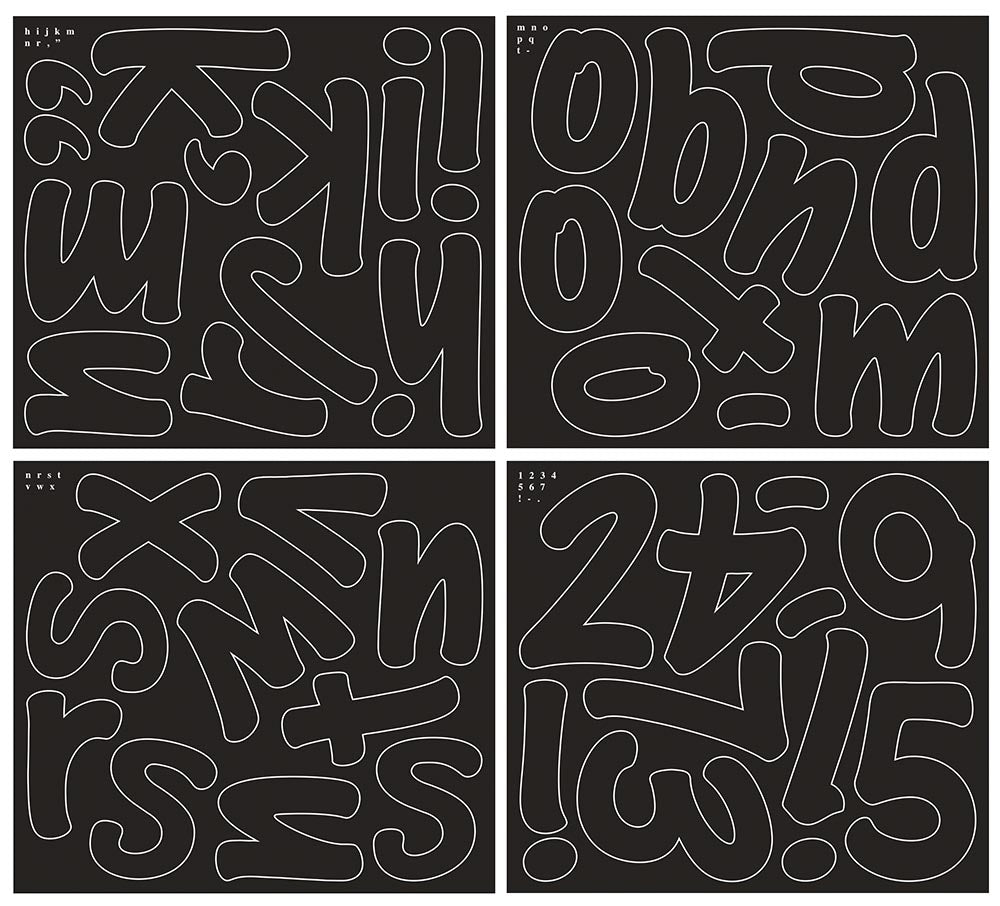 Pacon® Self-Adhesive Letters 4" Black, Cheery Font 154 Characters-Letters-Tools 4 Teaching-Classroom Decor and More