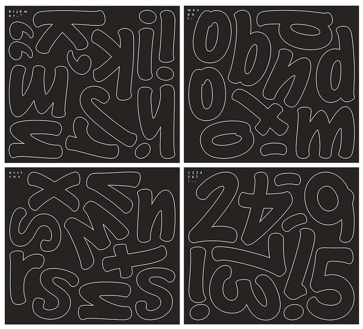 Pacon® Self-Adhesive Letters 4" Black, Cheery Font 154 Characters-Letters-Tools 4 Teaching-Classroom Decor and More