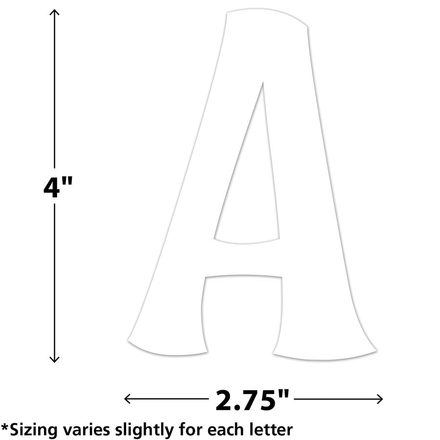 White 4" Wild Whimsy Self Adhesive Letters Combo Pack-Letters-Tools 4 Teaching-Classroom Decor and More