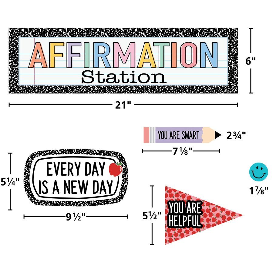 Cool for School Positive Affirmations Mini Bulletin Board-Mini Bulletin Boards-Tools 4 Teaching-Classroom Decor and More