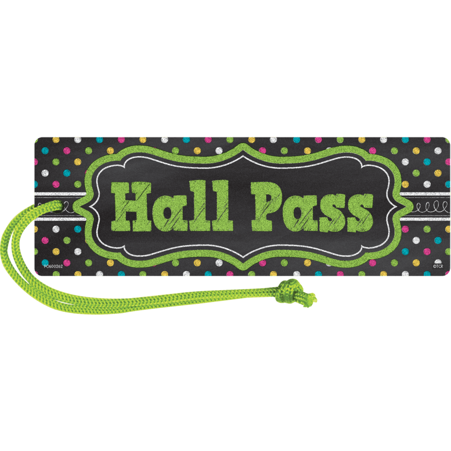 Chalkboard Brights Magnetic Hall Pass-Hall Passes-Tools 4 Teaching-Classroom Decor and More