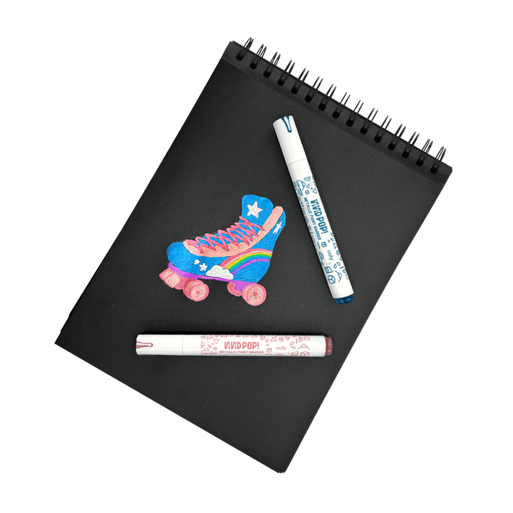 Vivid Pop! Water Based Paint Markers - Metallic - Set of 8-Art Supplies-Tools 4 Teaching-Classroom Decor and More