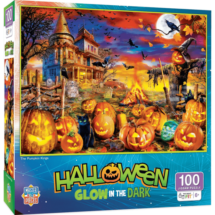 Halloween Glow in the Dark - The Pumpkin King 100 Piece Jigsaw Puzzle-Tools 4 Teaching-Classroom Decor and More