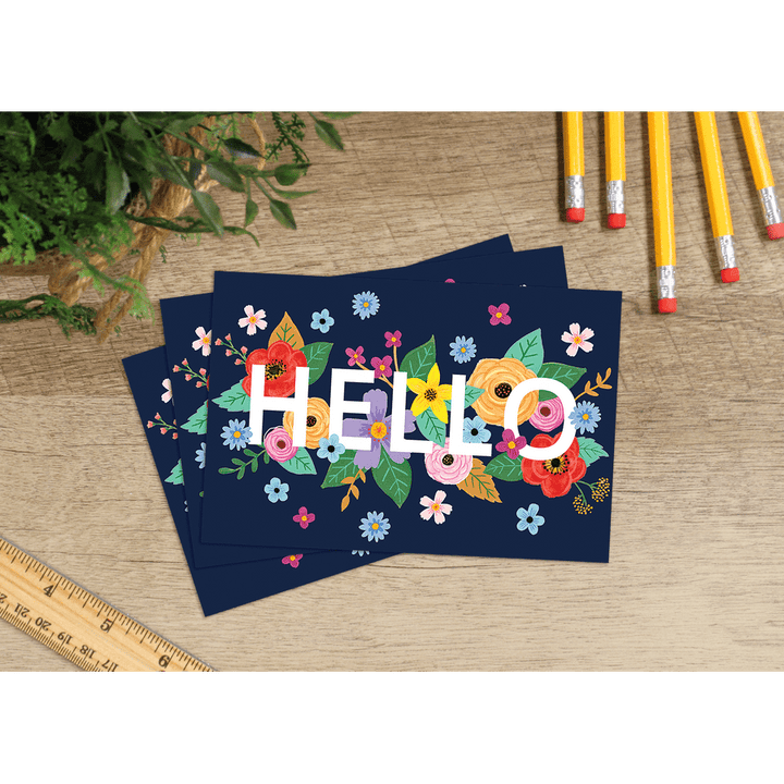 Wildflowers Hello Postcards-Postcards-Tools 4 Teaching-Classroom Decor and More
