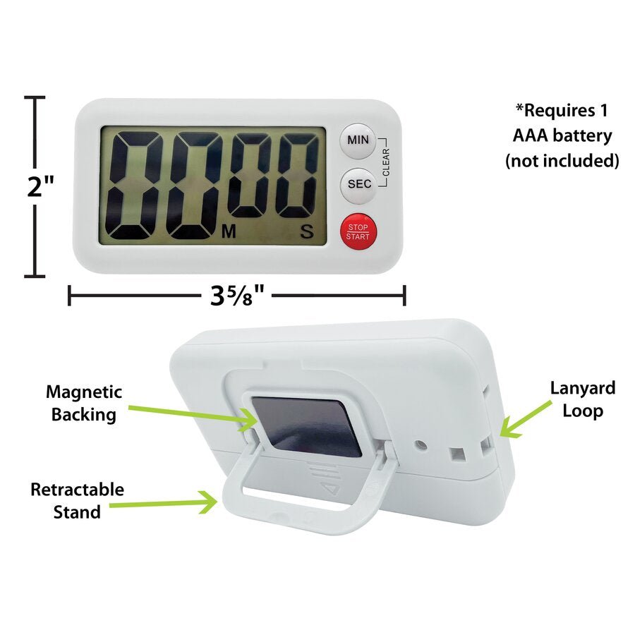 White Magnetic Digital Classroom Timer-Classroom Essentials-Tools 4 Teaching-Classroom Decor and More