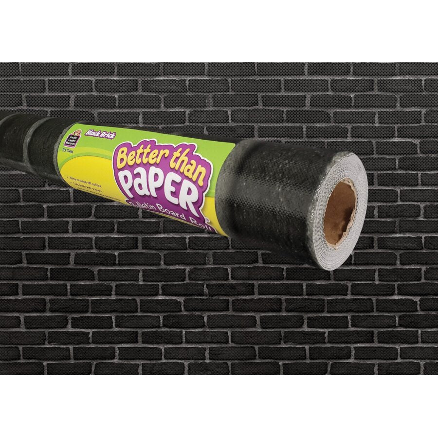Better Than Paper® Bulletin Board Roll: Black Brick-Bulletin Board Paper - Better Than Paper-Tools 4 Teaching-Classroom Decor and More