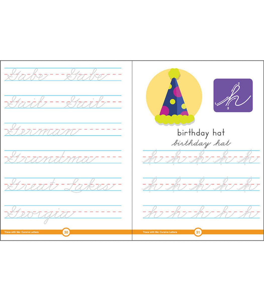Trace with Me: Cursive Letters Activity Book Grade 2-5 Paperback-Handwriting Books-Tools 4 Teaching-Classroom Decor and More