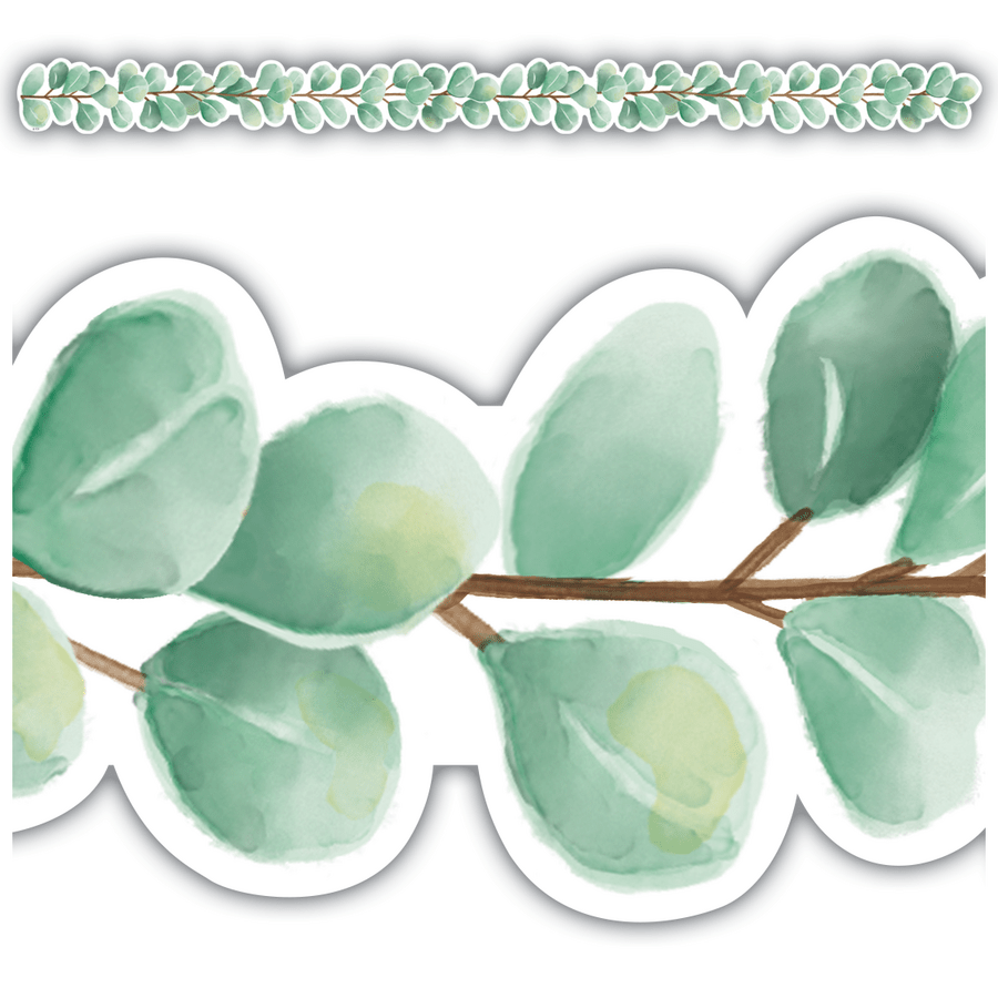 Eucalyptus Die Cut Border Trim-Borders-Tools 4 Teaching-Classroom Decor and More