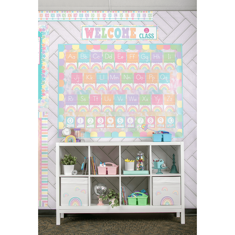 Pastel Pop Alphabet Bulletin Board-Bulletin Board Sets-Tools 4 Teaching-Classroom Decor and More