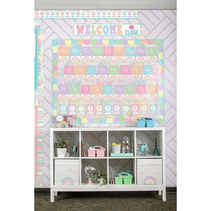 Pastel Pop Alphabet Bulletin Board-Bulletin Board Sets-Tools 4 Teaching-Classroom Decor and More