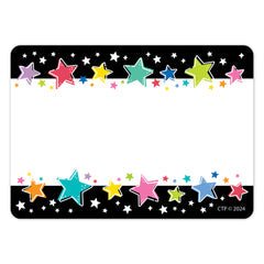 Star Bright Colorful Stars on Black Labels-Banner-Tools 4 Teaching-Classroom Decor and More