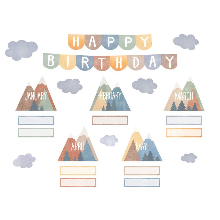 Moving Mountains Happy Birthday Mini Bulletin Board-Mini Bulletin Boards-Tools 4 Teaching-Classroom Decor and More