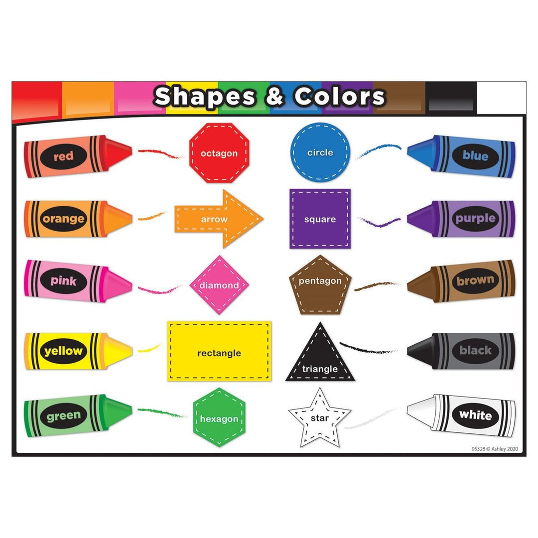 Shapes & Colors Postermat-Dry Erase-Tools 4 Teaching-Classroom Decor and More