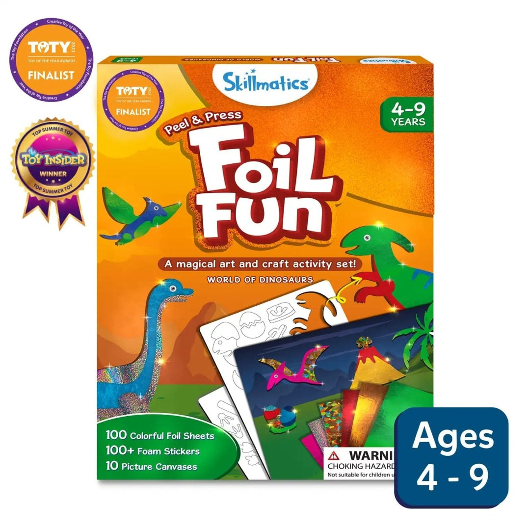 Foil Fun: World Of Dinosaurs | No Mess Art Kit (ages 4-9)-Craft Activity-Tools 4 Teaching-Classroom Decor and More