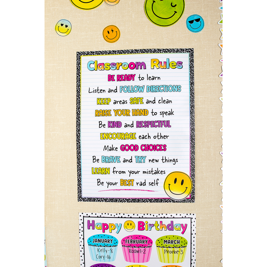 Brights 4Ever Classroom Rules Chart-Charts-Tools 4 Teaching-Classroom Decor and More