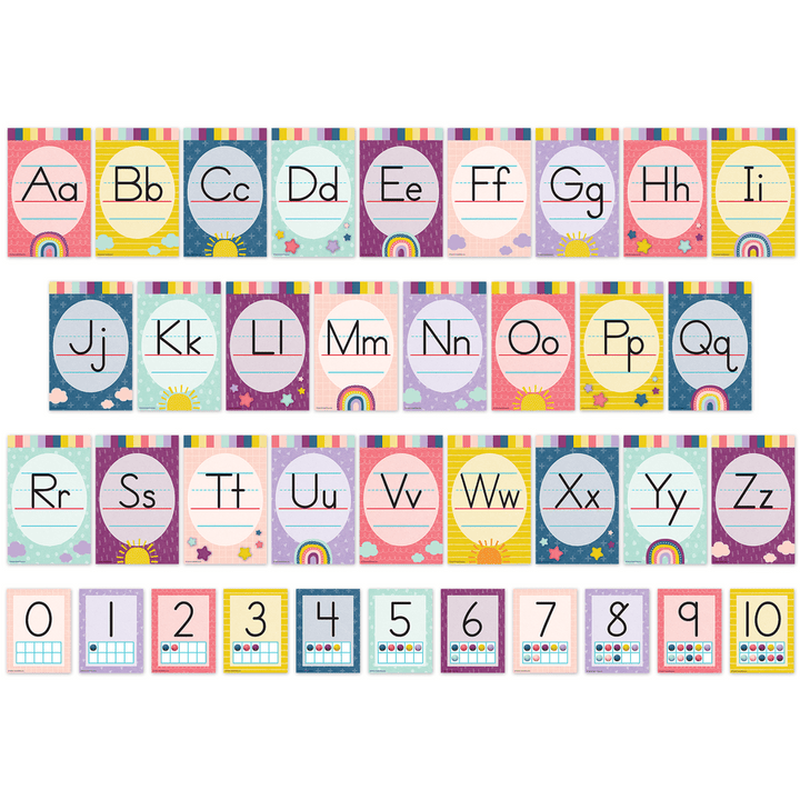 Oh Happy Day Alphabet Bulletin Board-Bulletin Board Sets-Tools 4 Teaching-Classroom Decor and More