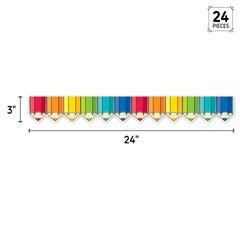 Core Decor Colorful Doodle Pencils EZ Border-Borders-Tools 4 Teaching-Classroom Decor and More