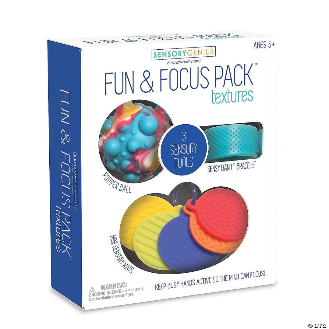 Sensory Genius Fun & Focus Pack: Textures Fidget Toy Set-Fidgets-Tools 4 Teaching-Classroom Decor and More