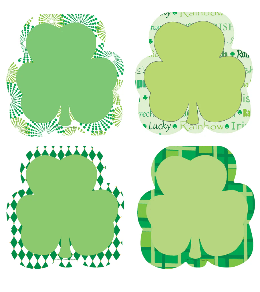 Large Accents - St. Patty's Shamrock Variety Pack-Tools 4 Teaching-Classroom Decor and More
