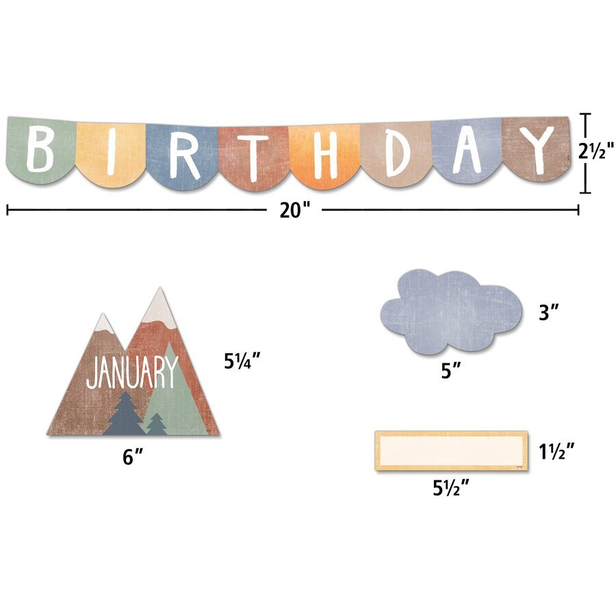 Moving Mountains Happy Birthday Mini Bulletin Board-Mini Bulletin Boards-Tools 4 Teaching-Classroom Decor and More