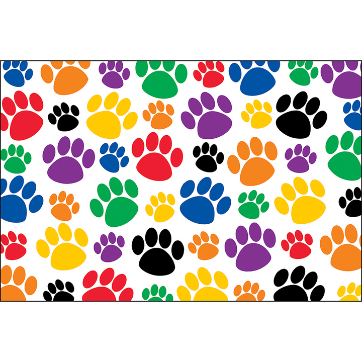 Colorful Paw Prints Postcards-Postcards-Tools 4 Teaching-Classroom Decor and More