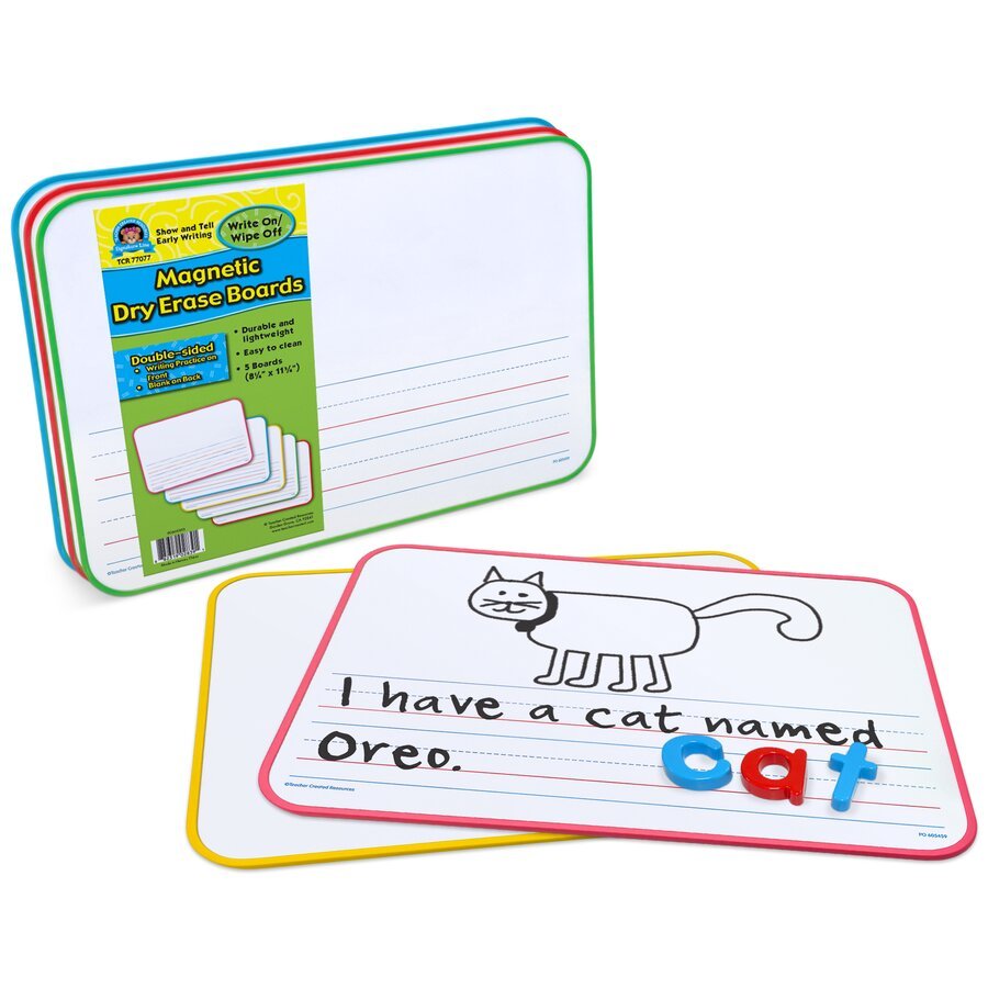 Double-Sided Show and Tell Early Writing Magnetic Dry-Erase Boards-Dry Erase-Tools 4 Teaching-Classroom Decor and More