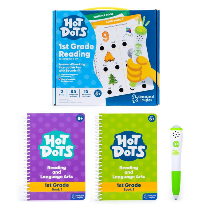 Hot Dots® Jr. Let's Master Grade 1 Reading Set with Hot Dots® Pen-Hot Dots-Tools 4 Teaching-Classroom Decor and More