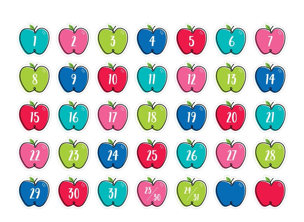 Core Decor Doodle Apples Calendar Days-Calendars-Tools 4 Teaching-Classroom Decor and More