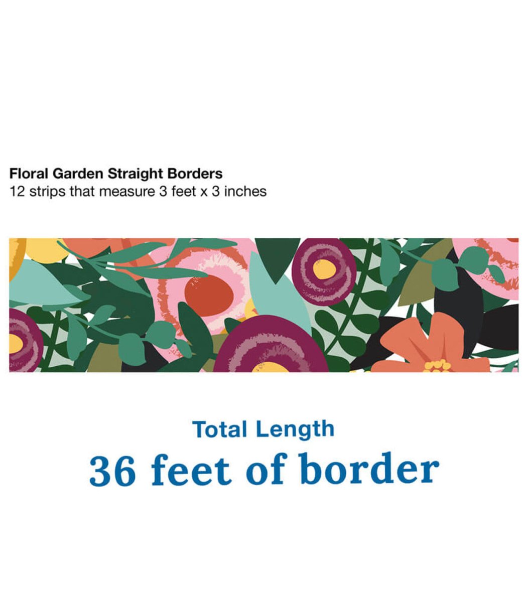 Grow Together Floral Garden Straight Bulletin Board Borders-Borders-Tools 4 Teaching-Classroom Decor and More