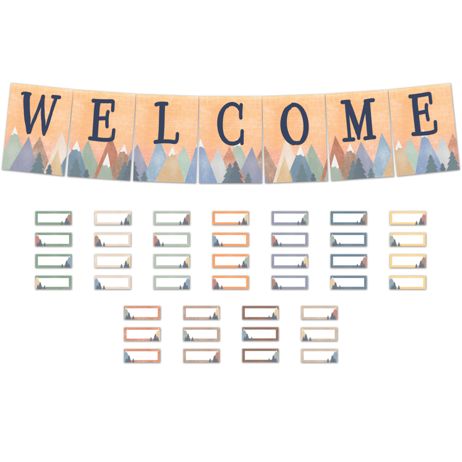 Moving Mountains Welcome Bulletin Board-Bulletin Board Sets-Tools 4 Teaching-Classroom Decor and More