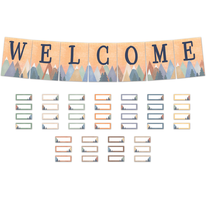 Moving Mountains Welcome Bulletin Board-Bulletin Board Sets-Tools 4 Teaching-Classroom Decor and More