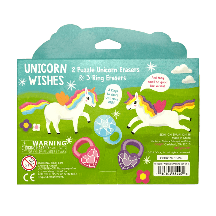Unicorn Wishes Scented Puzzle Erasers - Set of 5-Art Supplies-Tools 4 Teaching-Classroom Decor and More