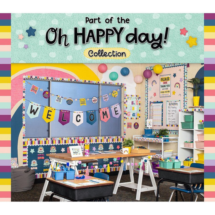 Oh Happy Day Clouds Peel and Stick Decorative Paper-Bulletin Board Paper - Better Than Paper-Tools 4 Teaching-Classroom Decor and More