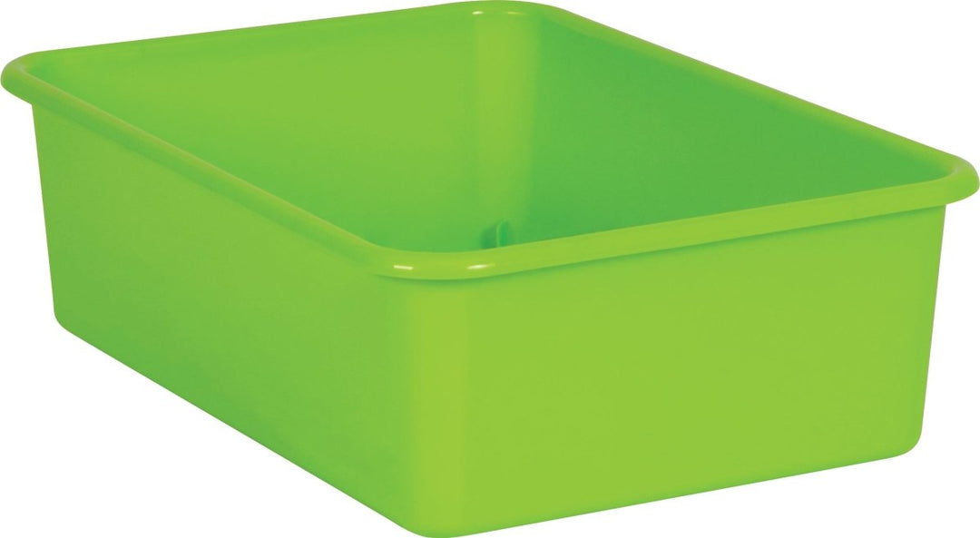 Large Plastic Storage Bin: Lime-Organization-Tools 4 Teaching-Classroom Decor and More