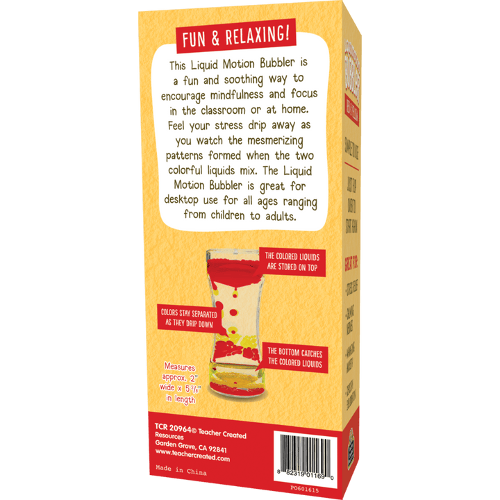 *Red & Yellow Liquid Motion Bubbler-Sensory-Tools 4 Teaching-Classroom Decor and More