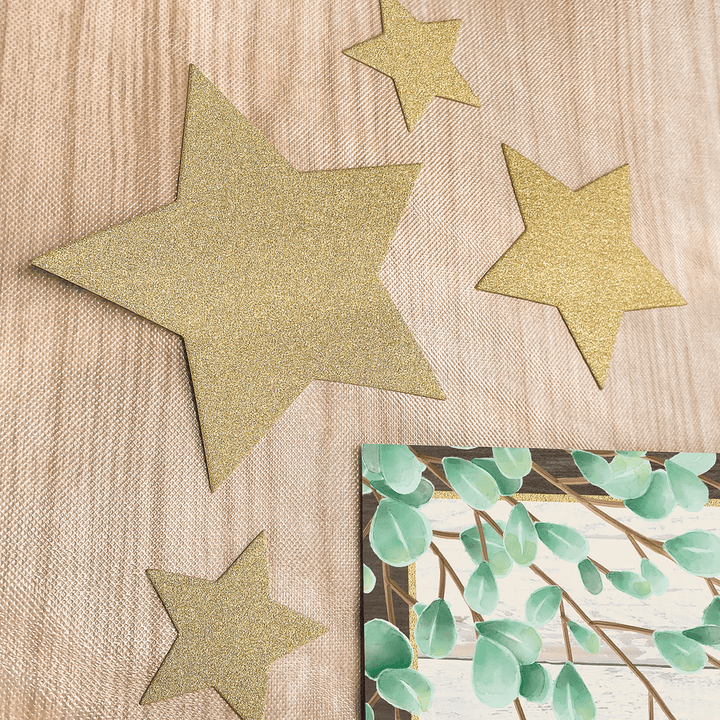 Gold Glitz Stars Accents-Assorted Sizes-Borders-Tools 4 Teaching-Classroom Decor and More