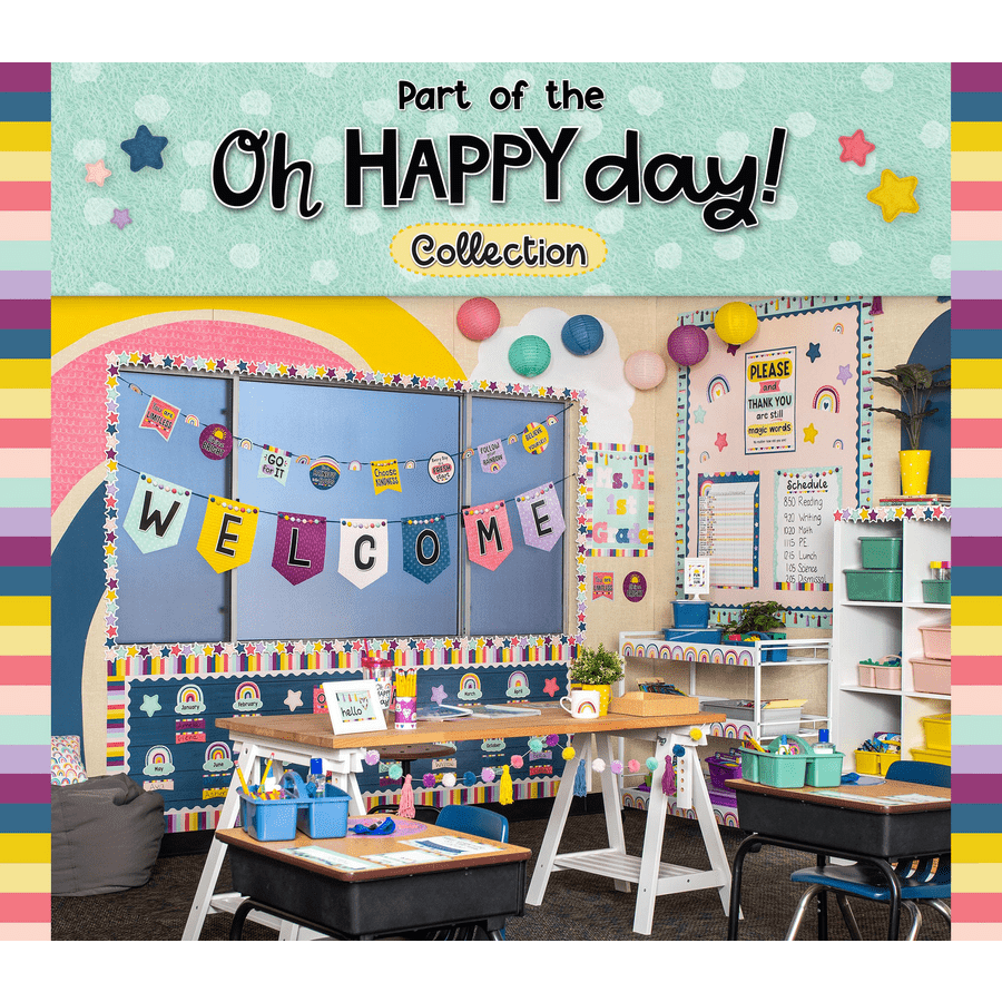 Oh Happy Day Name Tags/Labels - Multi-Pack-Nameplates &amp; Name Tags-Tools 4 Teaching-Classroom Decor and More