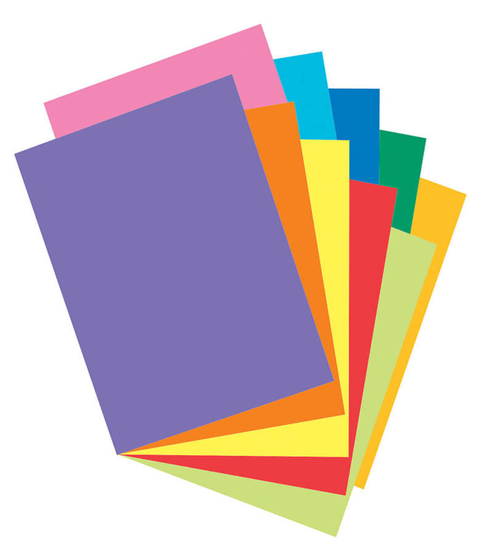Pacon® Colorful Card Stock 8-1/2" X 11" 10 Colors 100 Sheets-Card Stock-Tools 4 Teaching-Classroom Decor and More
