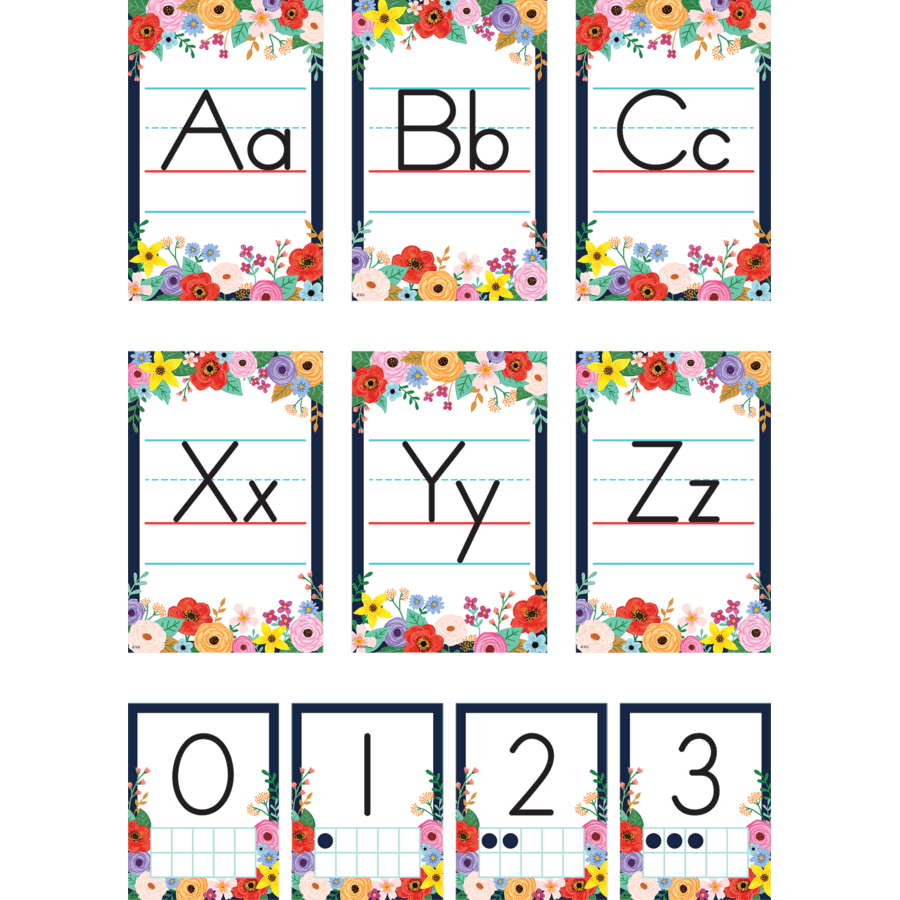 Wildflowers Alphabet Bulletin Board-Bulletin Board Sets-Tools 4 Teaching-Classroom Decor and More