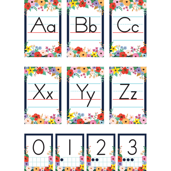 Wildflowers Alphabet Bulletin Board-Bulletin Board Sets-Tools 4 Teaching-Classroom Decor and More