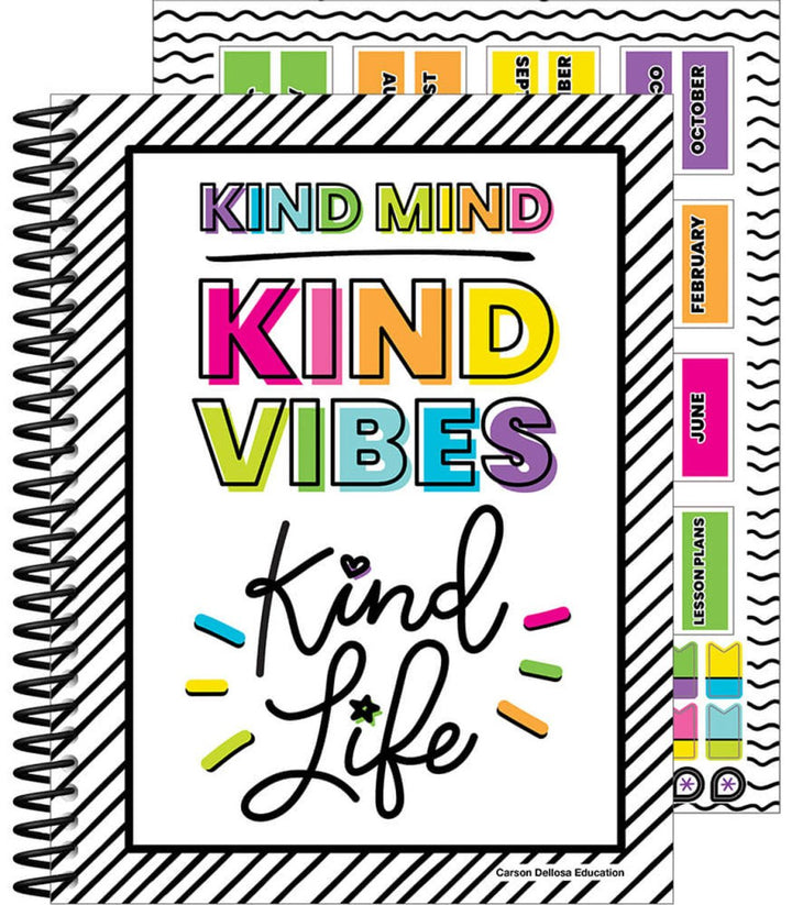 Kind Vibes Teacher Planner Spiral Bound-Record & Plan Books-Tools 4 Teaching-Classroom Decor and More