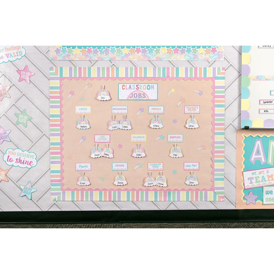 Pastel Pop Stripes Straight Border Trim-Borders-Tools 4 Teaching-Classroom Decor and More