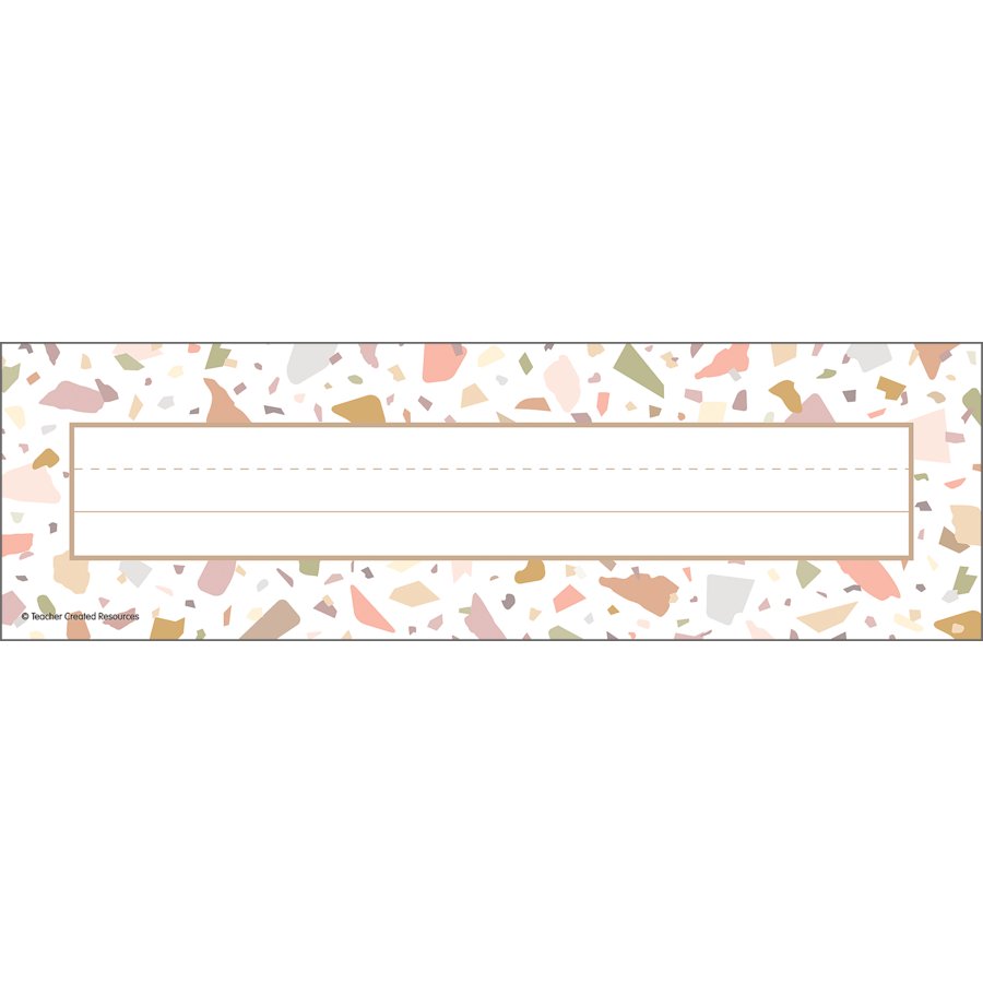 Terrazzo Tones Flat Name Plates-Nameplates & Name Tags-Tools 4 Teaching-Classroom Decor and More