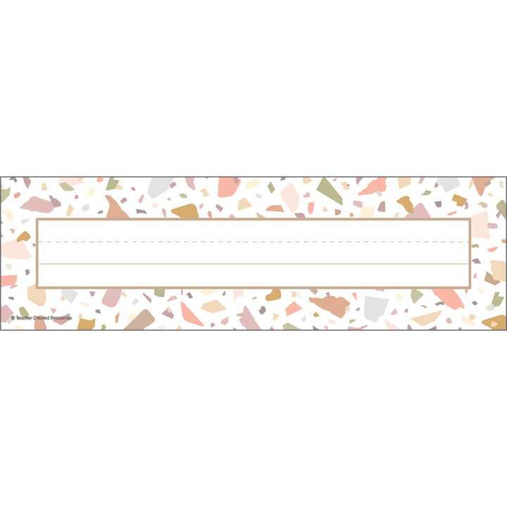 Terrazzo Tones Flat Name Plates-Nameplates & Name Tags-Tools 4 Teaching-Classroom Decor and More